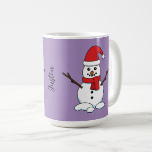 Snowman met Red Bonnet en Scarf Koffiemok