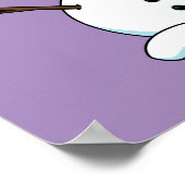 Snowman met Red Bonnet en Scarf Poster (Hoek)