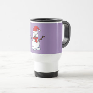 Snowman met Red Bonnet en Scarf Reisbeker