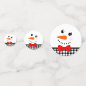 Snowman met Red Bowtie Black Buffalo Pset Trim, Confetti (Voorkanten)