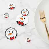 Snowman met Red Bowtie Black Buffalo Pset Trim, Confetti (Groep)