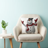 Snowman met Red Scarf Pillow Kussen (Stoel)