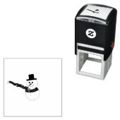 Snowman met Red Scarf Zelfinktende Stempel (In situ)