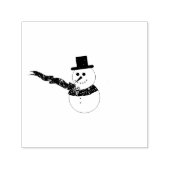 Snowman met Red Scarf Zelfinktende Stempel (Design)