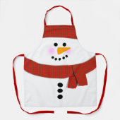 Snowman met Rode Kerstmis Schort (Voorkant)