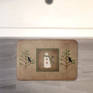 Snowman met roestbakmat badmat