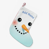 Snowman met rotsnoepneus koelen kleine kerstsok (Voorkant (Hangend))