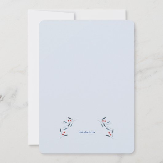 Snowman met Sign Invitation Kaart (Achterkant)