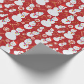Snowman met snoepjes en kerstSnoepjes Cadeaupapier (Hoek)