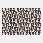 Snowman met snoepjes en kerstSnoepjes Inpakpapier Vel (Voorkant 3)