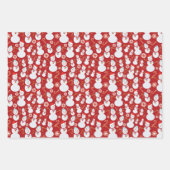 Snowman met snoepjes en kerstSnoepjes Inpakpapier Vel (Voorkant 2)