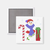 Snowman met snoepriet magneet (Voorkant / Achterkant)