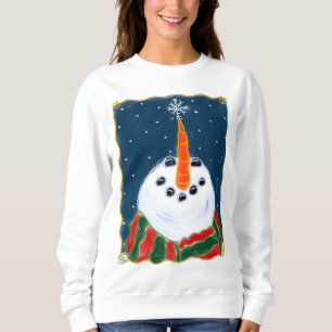Snowman met Snowflake-kerstkunst Draag Trui
