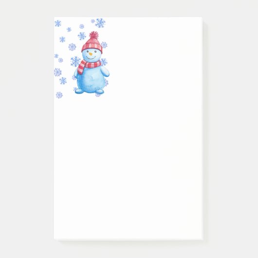 Snowman met Snowflakes Post-it® Notes (Voorkant)