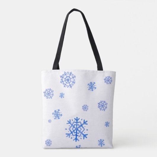 Snowman met Snowflakes Tote Bag (Achterkant)