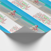 Snowman met snowman voor prettige kerstwrapping cadeaupapier (Hoek)