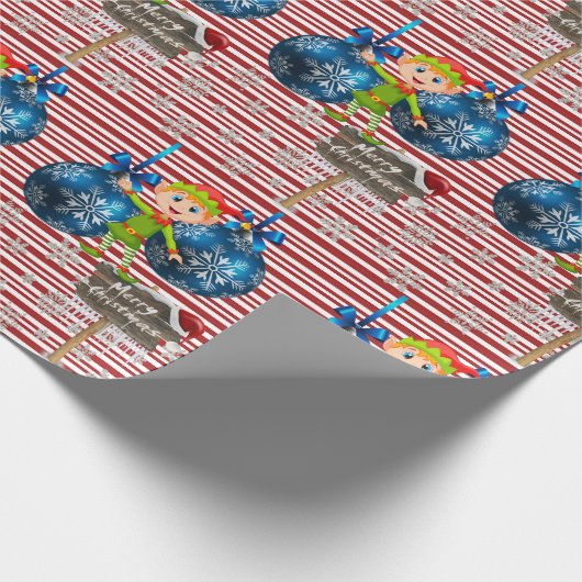 Snowman met snowman voor prettige kerstwrapping cadeaupapier (Hoek)