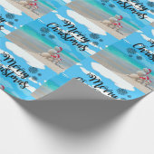 Snowman met snowman voor prettige kerstwrapping cadeaupapier (Hoek)