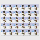 Snowman met Top Hat en Cane Cadeaupapier (Vlak)