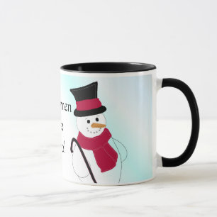 Snowman met Top Hat en Cane Mok