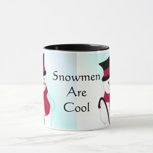 Snowman met Top Hat en Cane Mok (Midden)