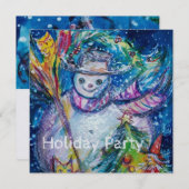 SNOWMAN MET TOYS, kerstfeestdag Kaart (Voorkant / Achterkant)