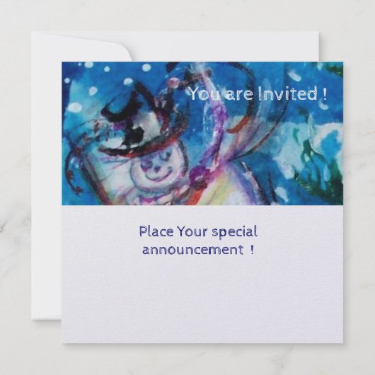 SNOWMAN MET TOYS, kerstfeestdag Kaart (Achterkant)