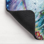 SNOWMAN MET TOYS, wit blauw geel Muismat (Hoek)