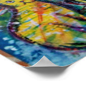 SNOWMAN MET TOYS, wit blauw geel Poster (Hoek)