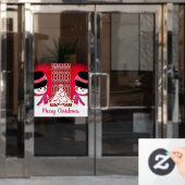 Snowman met Typografie Greeting Raamsticker (Kantoordeur)