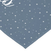 Snowman met vrolijk kerstfeest op sterren korte tafelloper (Hoek)