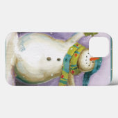 Snowman met Winter Mittens Case-Mate iPhone Case (Achterkant (horizontaal))