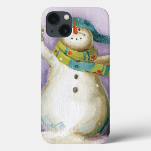 Snowman met Winter Mittens Case-Mate iPhone Case (Achterkant)