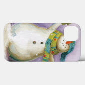 Snowman met Winter Mittens Case-Mate iPhone Case (Achterkant (horizontaal))