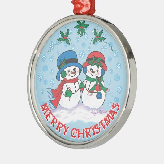 Snowman Metal Ornament (Links)