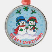 Snowman Metal Ornament (Voorkant)