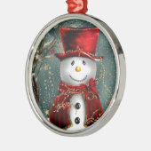 Snowman Metalen Ornament (Links)
