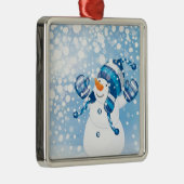 Snowman Metalen Ornament (Rechts)