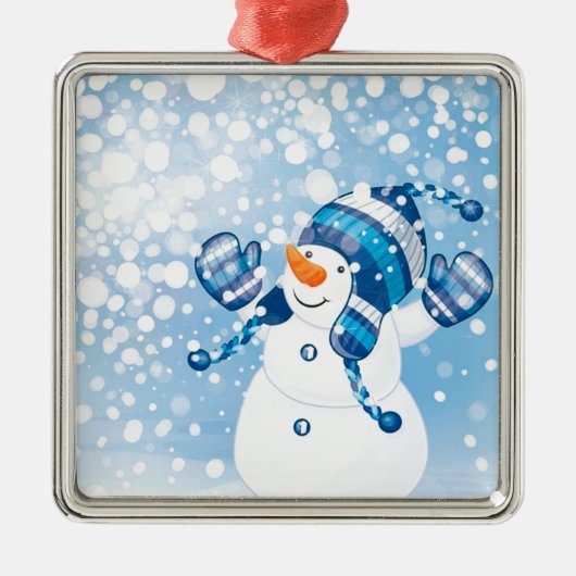Snowman Metalen Ornament (Voorkant)