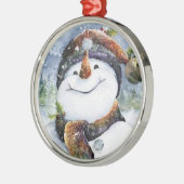 Snowman Metalen Ornament (Links)