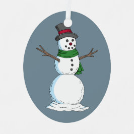 Snowman Metalen Ornament