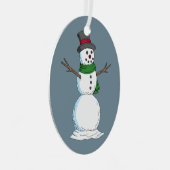 Snowman Metalen Ornament (Voorkant Rechts)