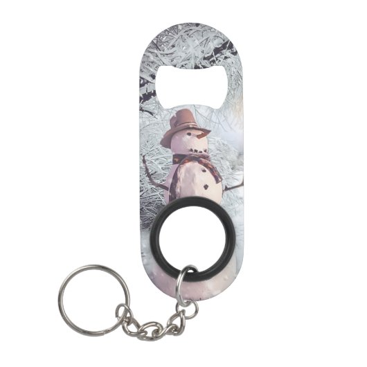 Snowman Mini Flessenopener (Voorkant)
