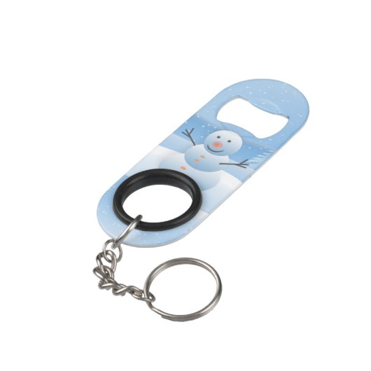 Snowman Mini Flessenopener (Achterkant Gekanteld)