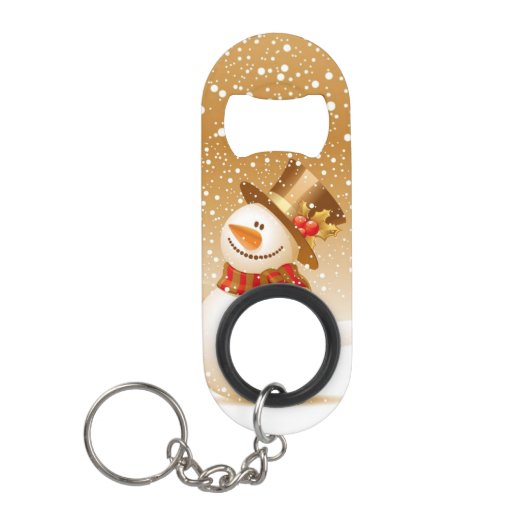 Snowman Mini Flessenopener (Voorkant)