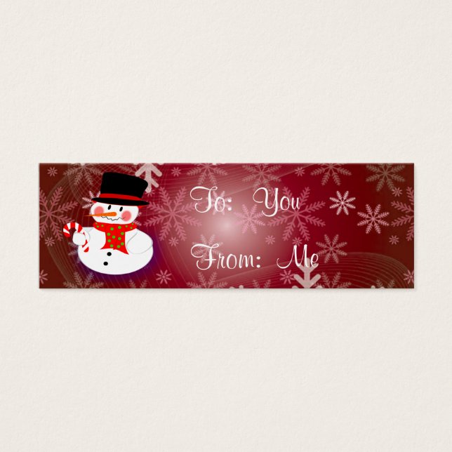 Snowman Mini Visitekaartjes (Voorkant)