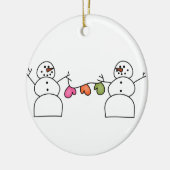 Snowman Mittens Ornament (Links)