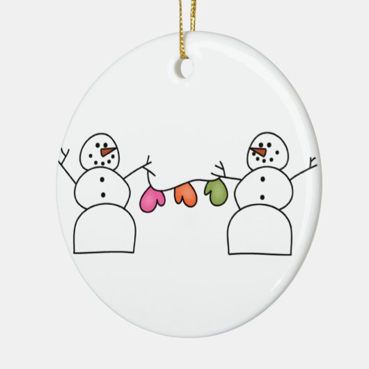 Snowman Mittens Ornament (Links)