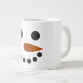 Snowman-Mok voor koffie of warme chocolade-cadeau Grote Koffiekop (Voorkant rechts)