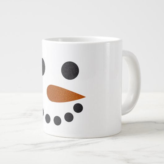 Snowman-Mok voor koffie of warme chocolade-cadeau Grote Koffiekop (Voorkant rechts)